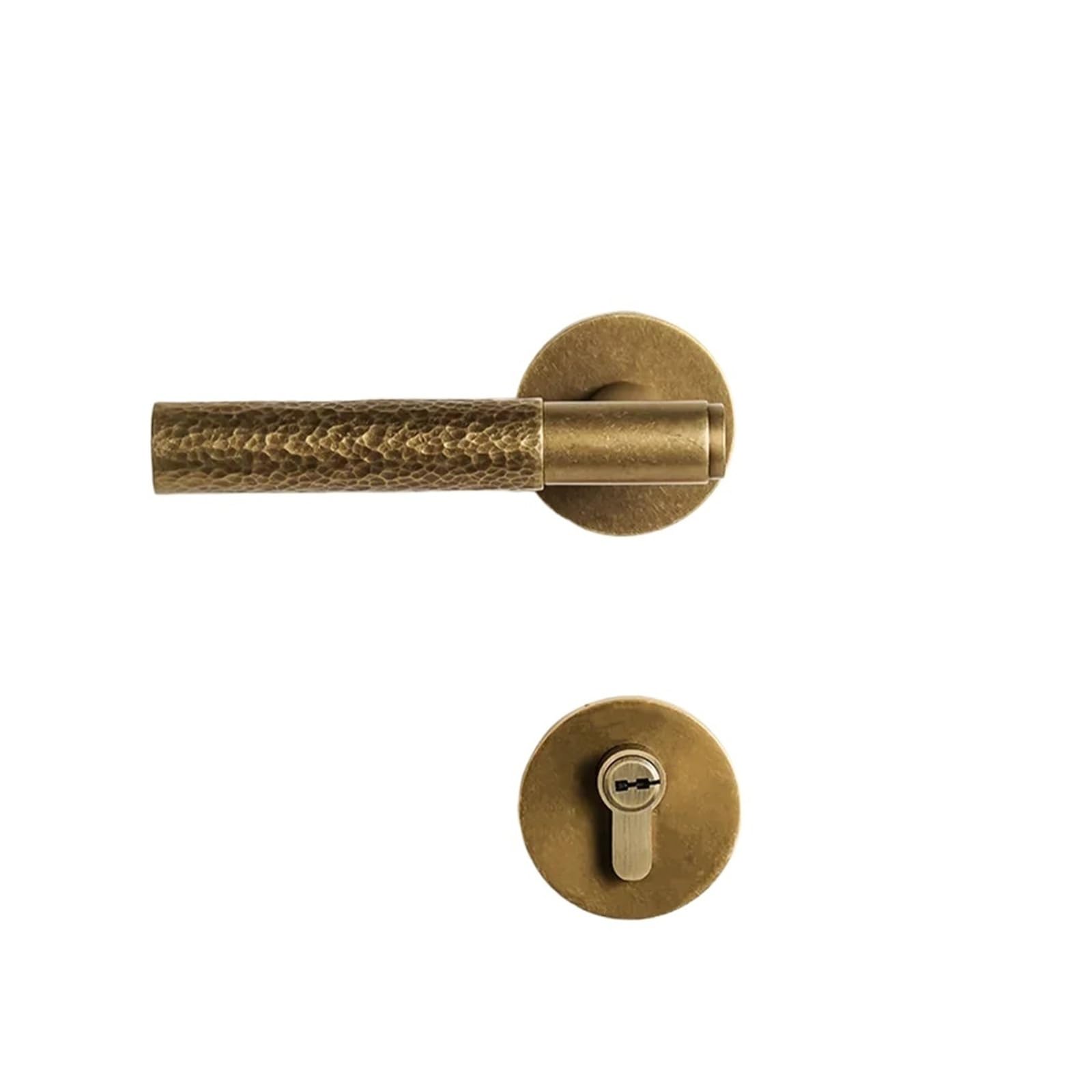 BSAXITHZB Door Lock Brass Polished Bedroom Door Handle(Privacy Lock)