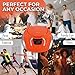 PROSCAN ELITE PORTABLE CD PLAYER BOOMBOX with AM/FM Radio + Built In Speakers + Aux Input to Phone/Headphones/Any Audio - CD Players for Home Using AC Adapter or C Batteries (Orange)