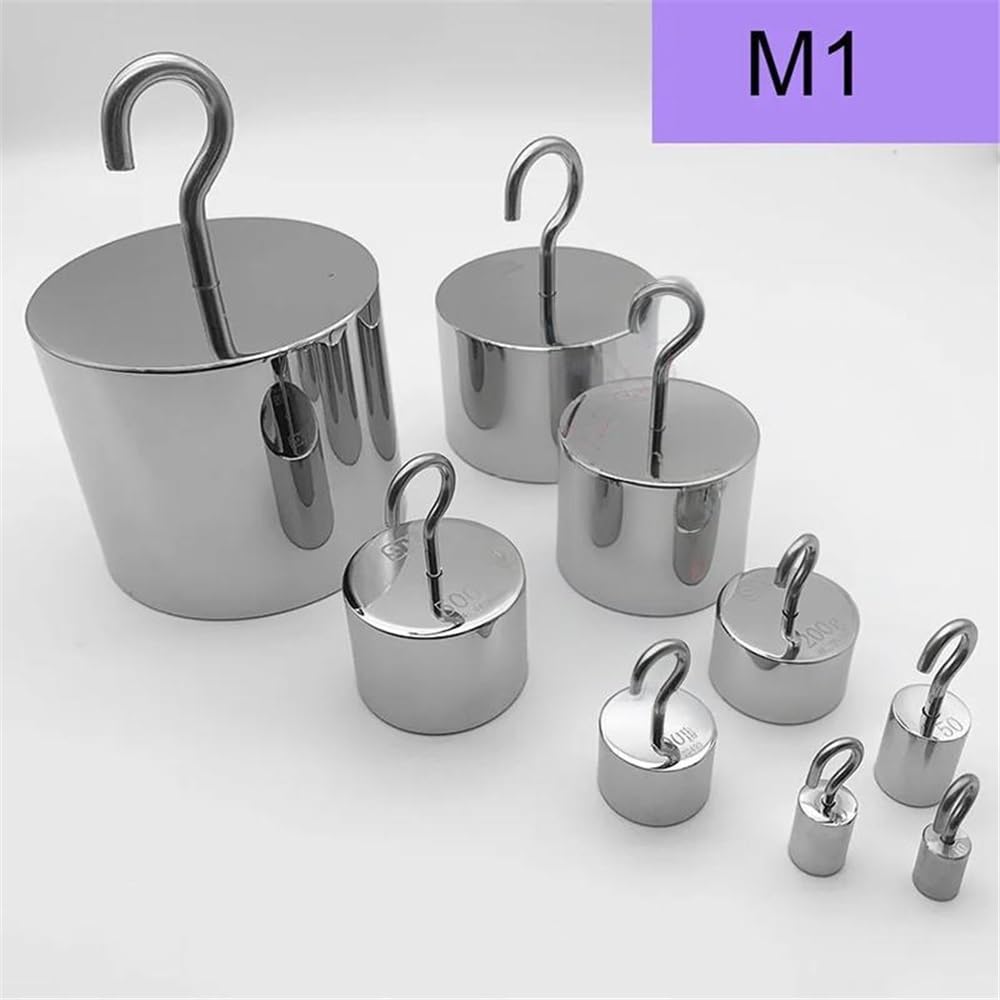 M1 Einzelhakengewicht 10g-2kg Standard-Gegengewicht Edelstahl-Waage mit Haken(1kg)