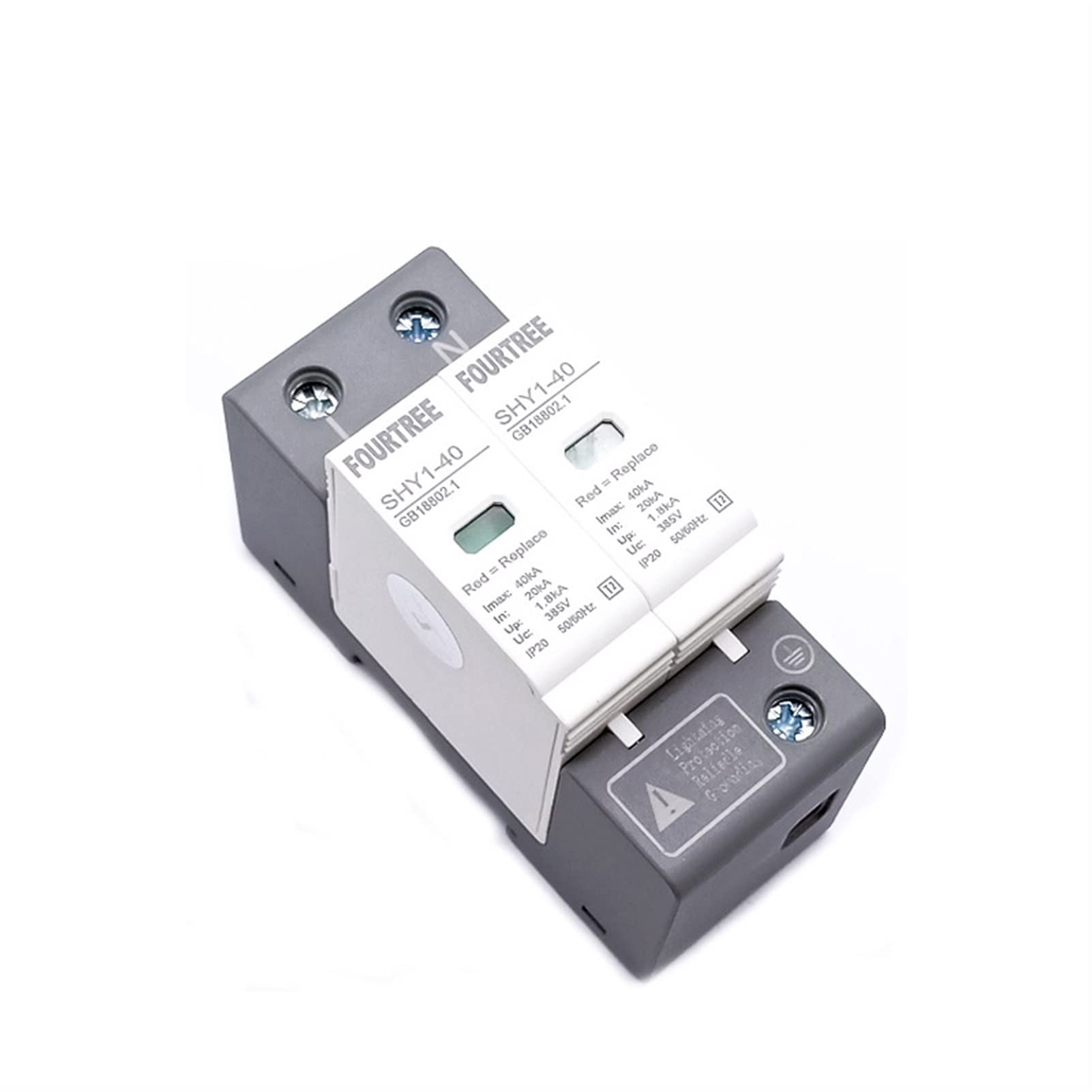 2P AC SPD Protezione Contro Le sovratensioni 10?20KA/20?40KA /30KA?60KA Protezione Contro i fulmini for la casa Scaricatore a Bassa Tensione Dispositivo di Protezione 230V 275V Color : 2p 2