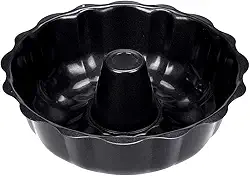 Forma para Bolo e Pudim 25cm em Alumínio Antiaderente Furo Central Tipo Bundt Ideal para Sobremesas e Assados Decorativos Resistente Fácil de Desenformar Perfeita para Uso Doméstico e Profissional