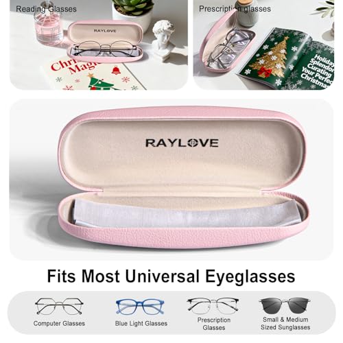 Image of RayLove Unisex Hard Shell Eyeglasses Cases, Protective Case For Glasses