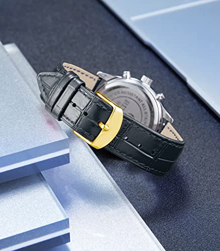 Binlun Leather Watch Band Genuine Calfskin Replacement Watch Strap Quick Release Crocodile Pattern 10 Colors 13 Sizes For Men Women(12Mm,14Mm,16Mm,17Mm,18Mm,19Mm,20Mm,21Mm,22Mm,23Mm,24Mm) #TOP3