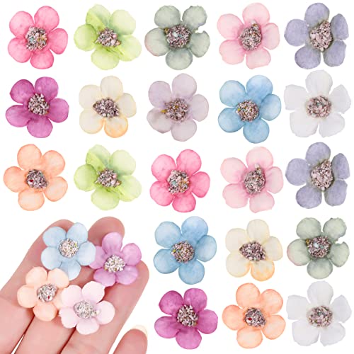Imikeya 50Pcs Fabric Daisy Flower Heads: Small Artificial Flowers Heads Diy Craft Flowers Mini Silk Flowers Head Fake Flower Heads For Wedding Garland Home Decor Diy Floral Decor #TOP22