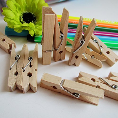 Porfiya Labara Sturdy Natural Wood Clothespins 1 3/4"- 200/pkg - Thumbnail 3