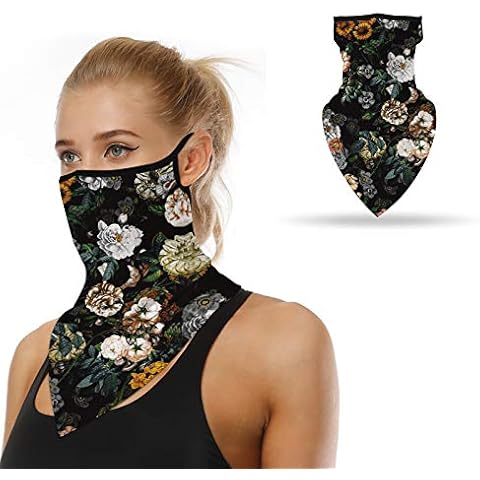 MUJUZE Bandana Neckerchief Mouth Guard for Men Women Multifunctional Scarf Headscarf Triangular Scarf Headband 3D Print Bicycle Face Shield Sun Protection Balaclava (Style 18) Cover