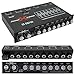 SoundXtreme ST-EQ755 1/2 Din 7 Band Car Audio Parametric Equalizer EQ with Front, Rear + Sub Output 8 Volt RMS Three Stereo RCA Output Built-in Input AUX / DVD Select Switch
