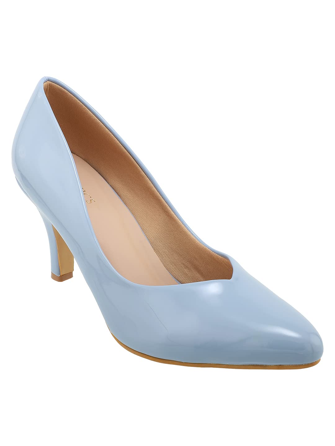 Women's Solid Pointed Toe Kitten Heel Pumps-image-32