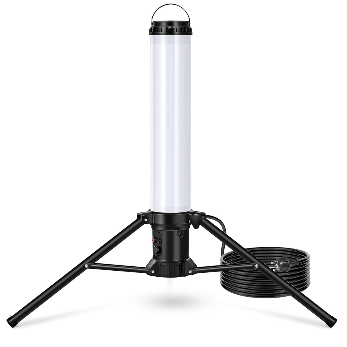 100W LED Turm Baustrahler mit Stativ, 11000 Lumen 360 Grad Strahler | LED Arbeitsleuchte mit 5m Kabel, 6500K Vormontage für Heimwerken, Werkstatt, Garage, Keller, Schuppen