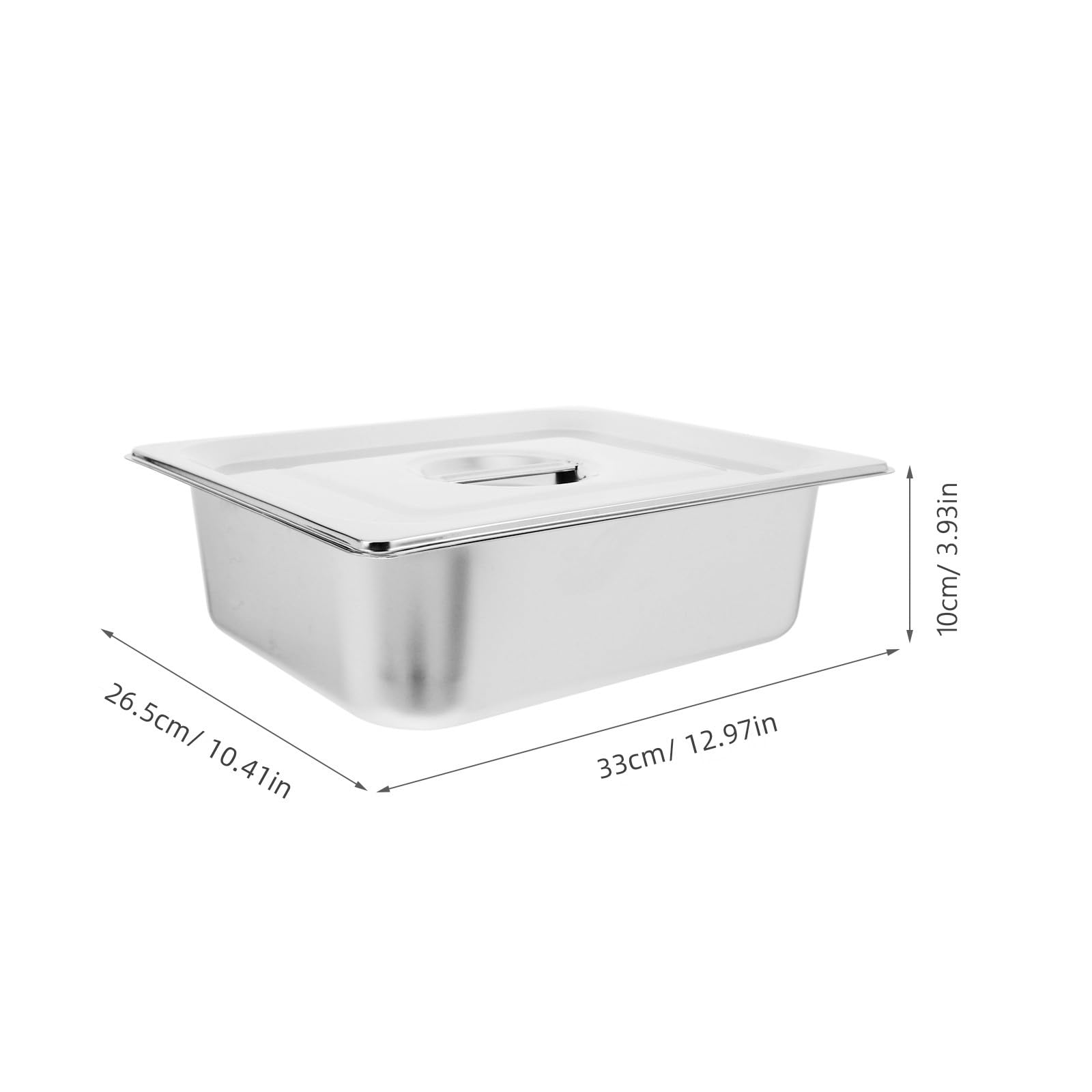 Bac Robuste Inoxydable Inox Couvercle Acier avec Gastro en 1/1 Taille Fiable pour Cuisines Commerciales et Grands Événements de Restauration