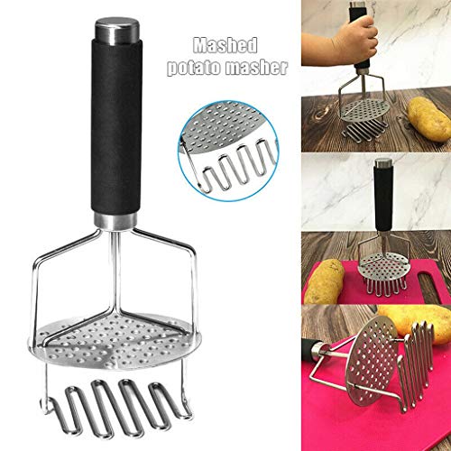 Fineday Potato Masher, Stainless Steel Potato Masher with Handle Retractable DIY Easy to