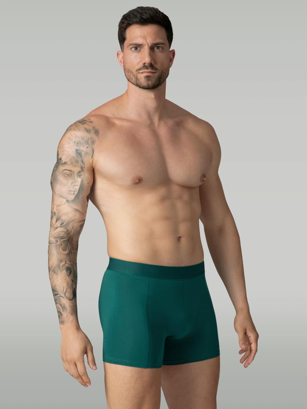 Muchachomalo Uomo Boxer 7-Pack, Tinta Unita, Cotone, Fascia Elastica