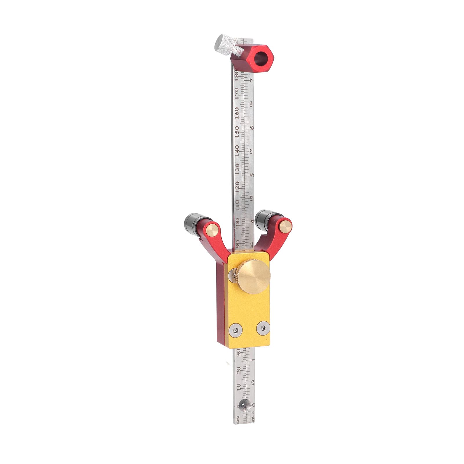 Fafeicy Strumento per Incisione su Legno con Tracciatore a Rotella, | Scriba Ad con Scala Scorrevole da 200 Mm, Multifunzionale per Misurare Cerchi, Linee e Altezze, Ideale per Legno,