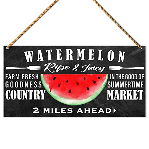 Farmhouse Kitchen Sign Decor Summertime Country Market Farmhouse Summer Watermelon