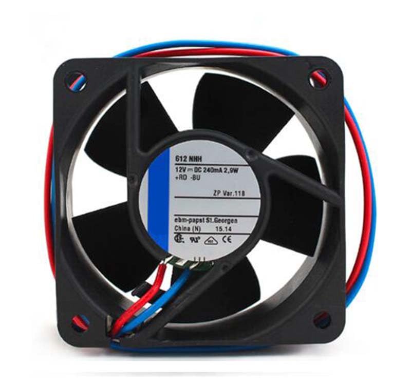 Ventilateur axial 60 mm 12V 612NHH pour refroidissement de boîtier pc et équipement