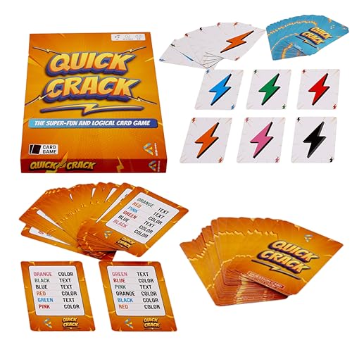 Quick Crack, Fun Game for Kids and Adults, Card Games, Board Games, Family Games, Brain and Learning Games, Game Night, Travel Games, Ages 6+