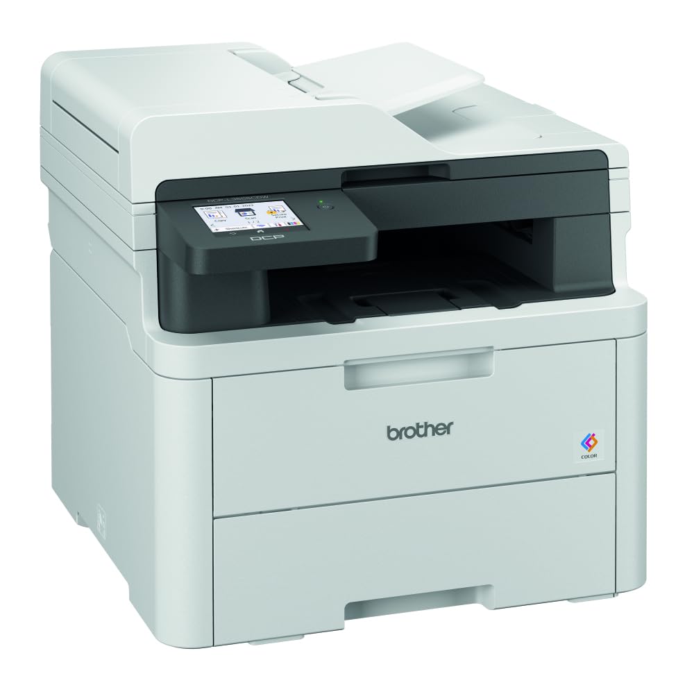 Brother DCP-L3555CDW - Kompaktes 3-in-1 Farb-LED Multifunktionsgerät mit WLAN/LAN, ADF und Duplexdruck