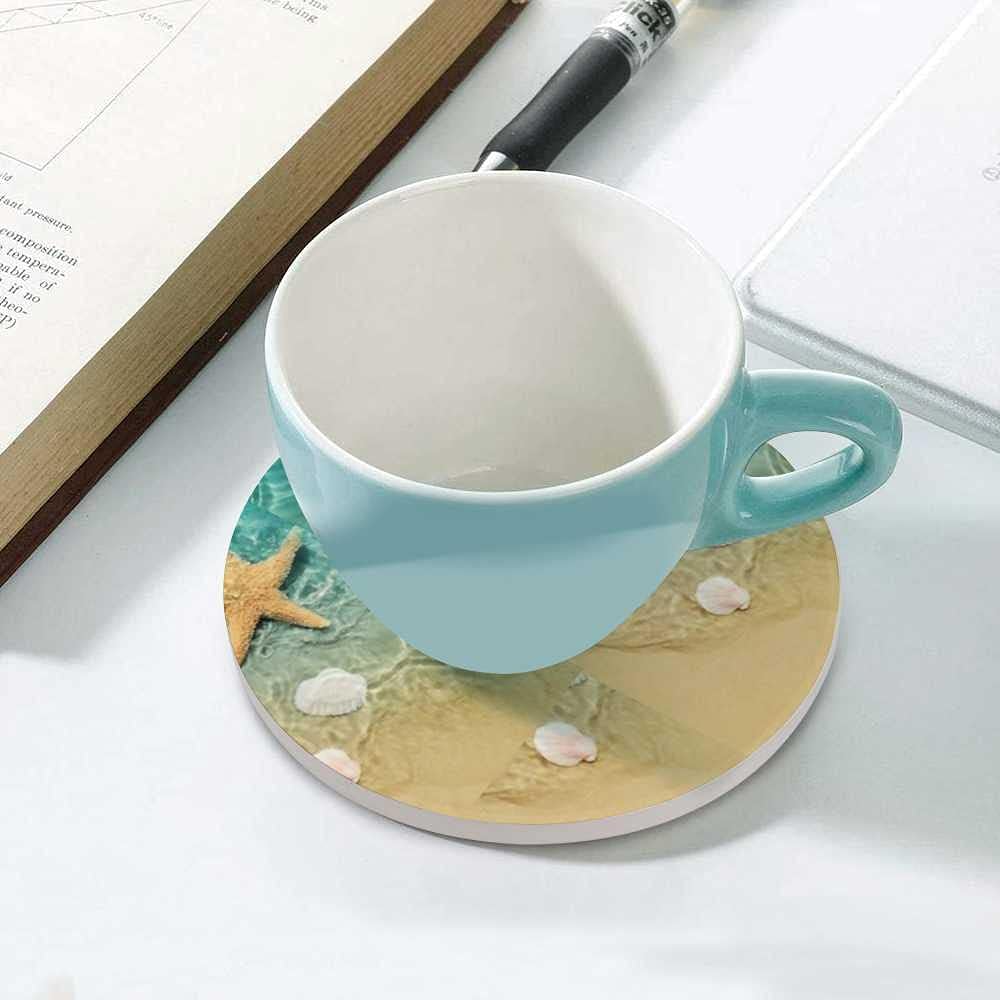 Round Cute Coasters For Drinks Absorbent Coaster Set Ceramic Stone Coasters With Cork Backing And Starfish And Seashell 1 Pcs Design Home Kitchen Life Time Value Com Round Cute Coasters For Drinks Absorbent Coaster Set Ceramic Stone Coasters With Cork Backing And Starfish And Seashell 1 Pcs Design Home Kitchen Life Time Value Com