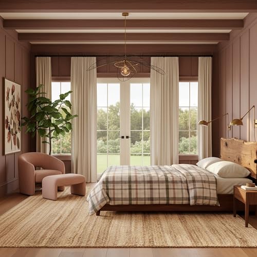 nuLOOM 8x10 Rigo Jute Hand Woven Area Rug, Natural, Solid...