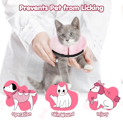 Image of Grand Line Inflatable Dog Cone Collar, Soft Pet Recovery After Surgery (S)