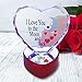 BANBERRY DESIGNS I Love You to The Moon and Back - LED Crystal Heart - Lighted Light Up Heart on a Red Heart Base - Color Changing - Measures 5