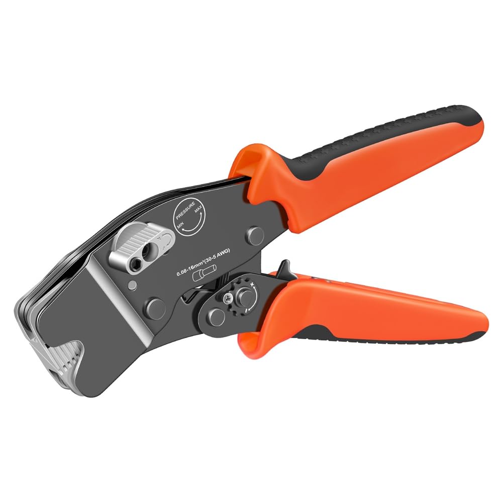Jnchdghwa As Shown Hand Crimping Plier Ratchet Crimper For End-Sleeves Wire Ends Terimnal Self-Adjusting Ratchet Crimper
