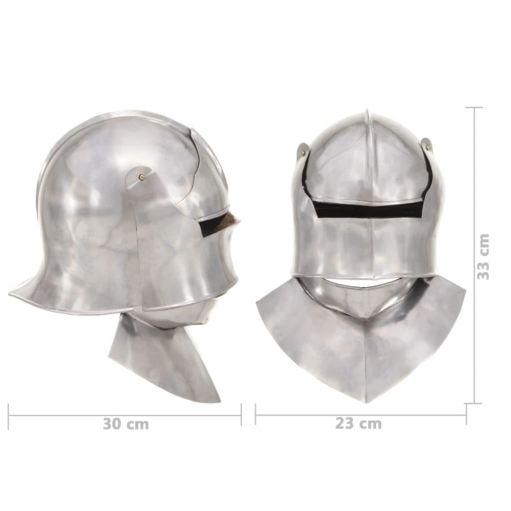 Genérico Réplica de Casco de Caballero Medieval Antiguo Larp Acero Plata,Arte y Ocio,Hobbies y Artes Creativas,Coleccionables,Armas coleccionables,286220