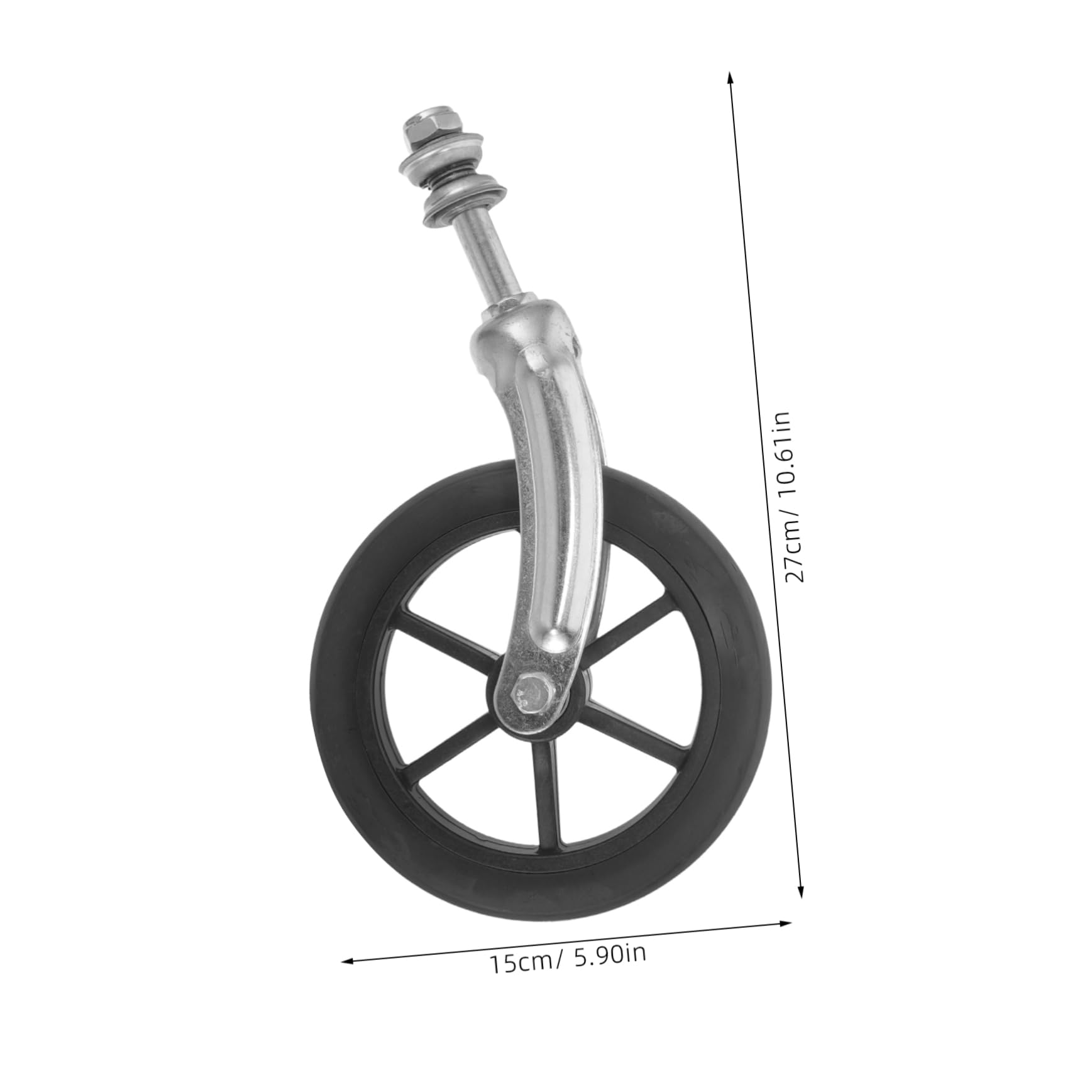 Ipetboom Wheelchair Front Wheel Replacement 6 Inch Soft Skateboard Wheel Wheelchair Front Forks Parts