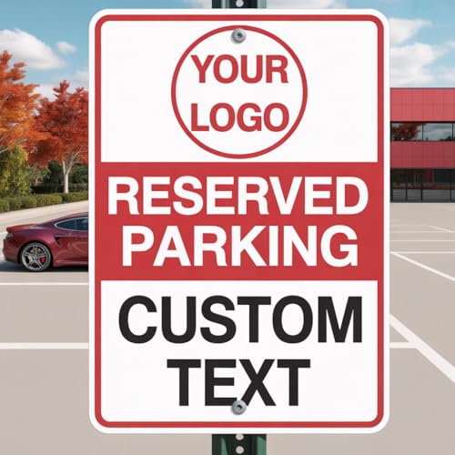 Custom Reserved Parking Sign – 14x10 Inch Durable 0.04 Aluminum,