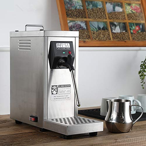 Hanchen Commercial Milk Frother, Automatic Milk Steamer Electric Coffee Frothing Machine 800ml Professional Double Hole Pump Embossed Coffee Milk Frother One Year Warranty