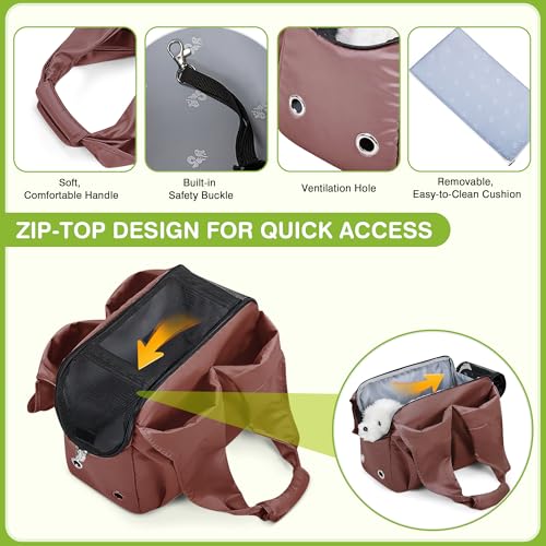 ALLSOPETS Puppy Sling Carrier for Small Dogs Breathable Dog Sling with Leash Hook - Image 3
