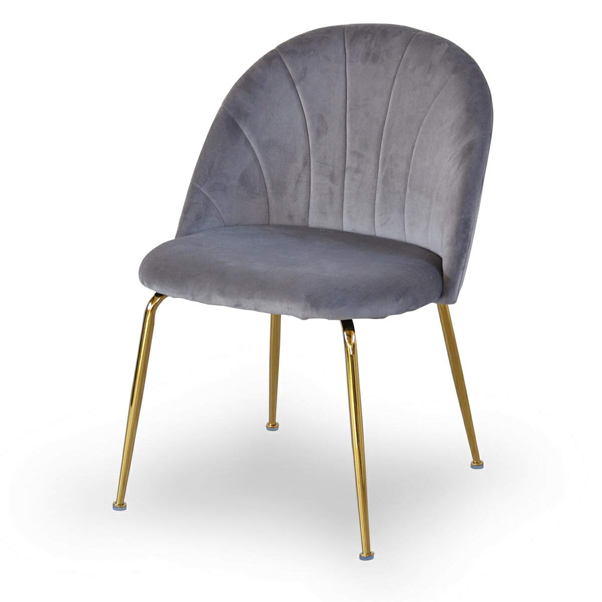 Amazon.co.jp: シェルチェア ベロア素材 シルバーグレー Etana(エタナ