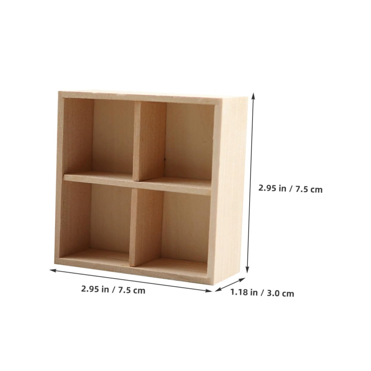 Muebles Miniatura para Casa de Muñecas 4 Piezas de Madera Beige