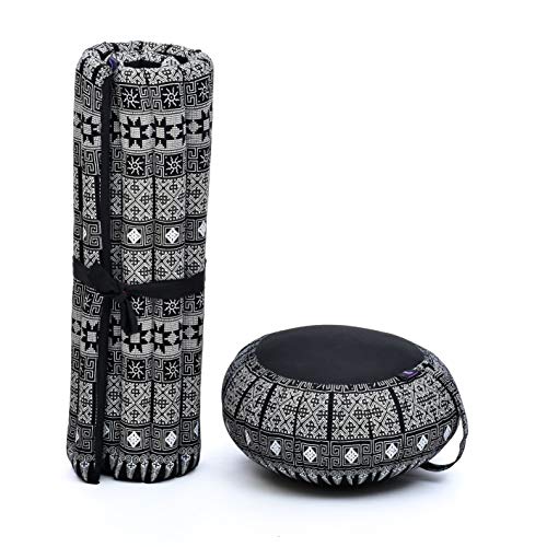 Leewadee Cushion Set-1 Round Yoga Pillow and 1 Square - Image 3