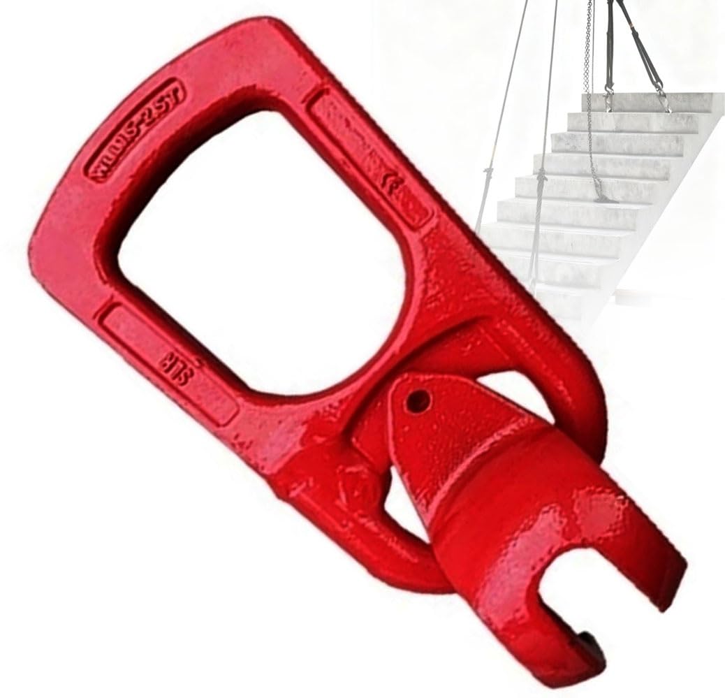 Frizione di sollevamento for calcestruzzo prefabbricato, anello di sollevamento da 1T, 2,5T, 3,5T e 10T in dispositivo for pannello ad anello multispecifica in acciaio(Red,3-5T)