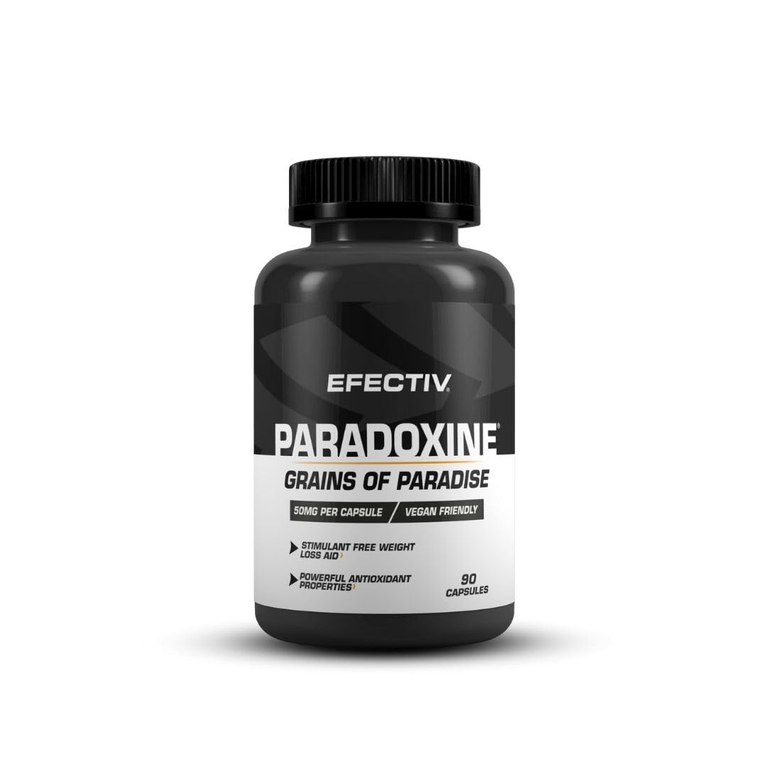 Efectiv Paradoxine Grains of Paradise Supplement - 90 Capsules for Weight Loss - Fast-Acting Weight Loss Pills - Natural Fat Burners for Men - Vegan, Anti-Inflammatory - Made in UK