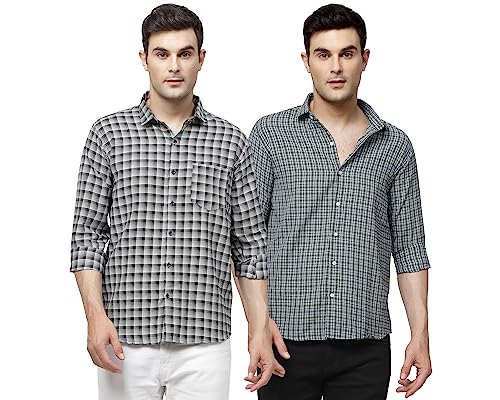Image of ELYYORK Men's Checkered Regular Fit Shirt