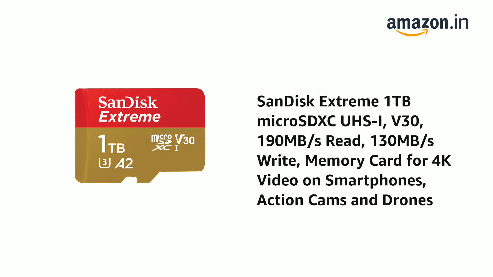 SanDisk Extreme 1TB microSDXC Memory Card