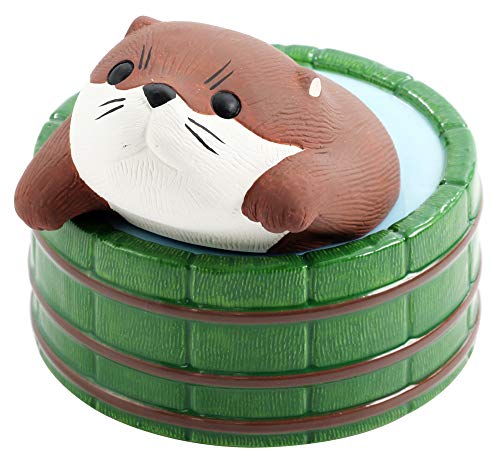 セラミック藍 インテリア加湿器 かわうそ サイズ:約φ12 H11.5 13570