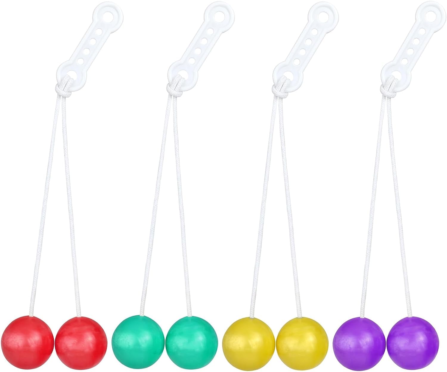 4Pcs Lato Lato Click Clacker Ball, Pro-Clackers Ball, Hand Wrist Exercise Ball,Colorful Clackers Knockers Balls- Assorted Clacker Balls on a String,Swinging Ball Toys|Random Color|