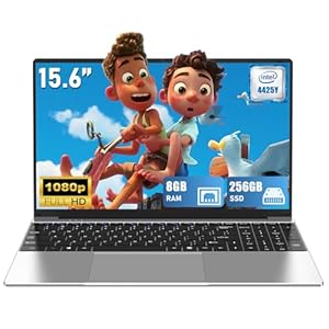 Computadora portátil, Windows 11 Pro Lap Top 2026, PC portátil de 15.6 pulgadas, 8 GB de RAM 256 GB SSD, procesador 4425Y, IPS FHD 1920 x 1080P, 2 años de garantía, batería de 5000 mAh, mini HDMI