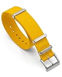 Cinturino per orologio in nylon militare a costine, 20 mm, 22 mm, nero, blu, grigio, rosso, arancione, giallo, kaki, verde, tessuto increspato, cinturino colorato a doppio passaggio, fibbia e raccordi