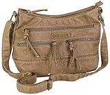 Stone Mountain Boat Shoulder Hobo Handbag One Size Sand beige