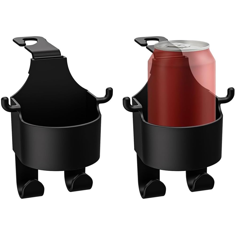 Woniyal 2 Sets Portable Seat Cup Holder with Hooks for Lexus RC/IS, Multi-functional Hook for Car Seat Back, Storage Hooks for Auto Backseat