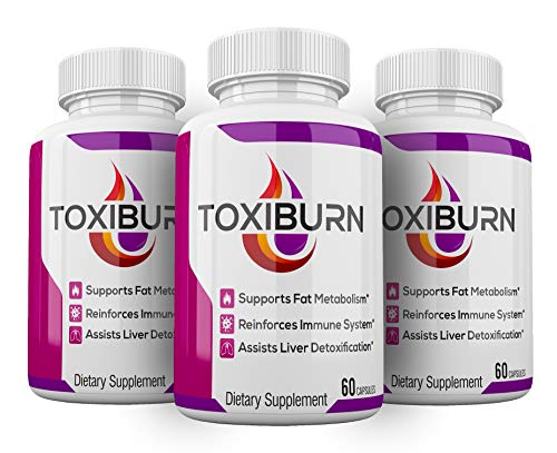(3 Pack) Toxiburn Weight Loss Pills Liver Cleanse Diet Capsules Supplements Reviews Toxi Burn Advanced Pills (180 Capsules)