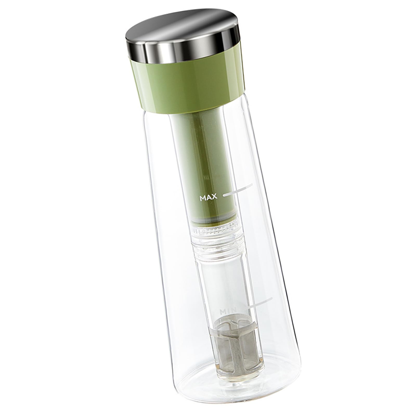 Tsophreniq Portable Cold Brews Maker for Outdoor Travel Leak Proof Design with Efficient Filter and Stainless Steel Glass Construction Leak Proof Cold Brews Infuser