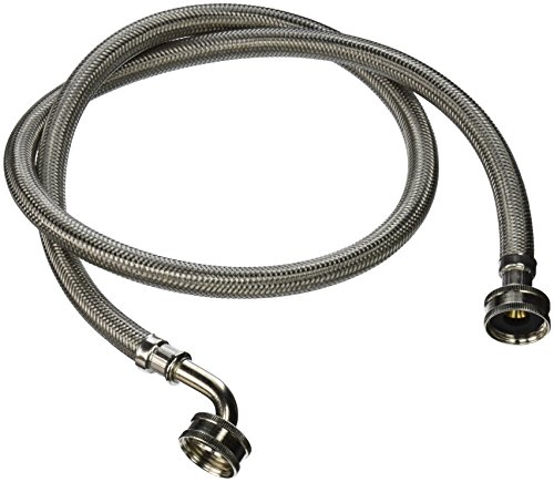 Certified Appliance WMSL4-2PK C003414 Braided Washing Machine Connectors with Elbow 4-Feet, 2-Pack