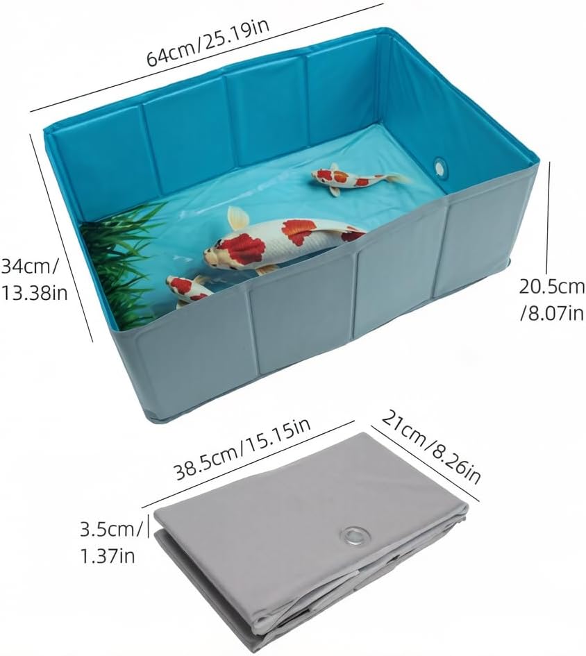 Foldable Pet Bath Tub for Dogs & Cats - Portable Collapsible Grooming Tub with Drain Hole, Non-Inflatable Waterproof Washing Basin & Pool for Bathing Small to Medium Pets, Indoor Outdoor Use