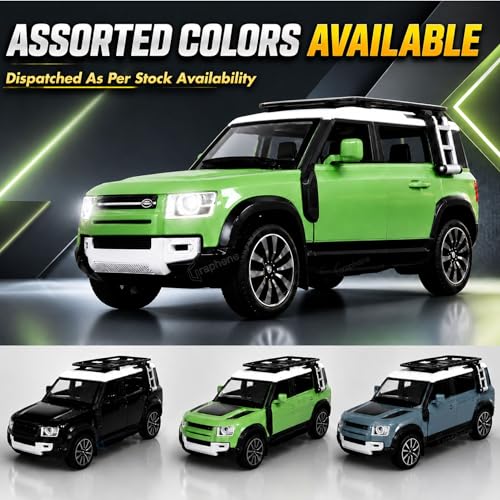 Image of GRAPHENE 1:32 Scale Diecast SUV Pullback Toy Car for Kids Boys Girls 2+Years Metal Miniture Model Openable Doors Light Engine Sound Friction Toy Vehicle Realistic Premium Collectible Gift Toy Cars
