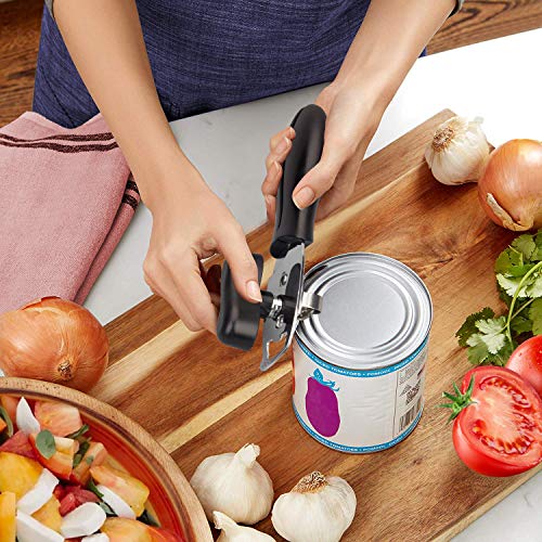 Zevez Can Opener Manual Durable Stainless Steel Can Openers For Seniors With Arthritis Smooth Edge Ultra Sharp Cutting Tools Commercial Can Opener With 1 Vegetable Peeler #TOP7